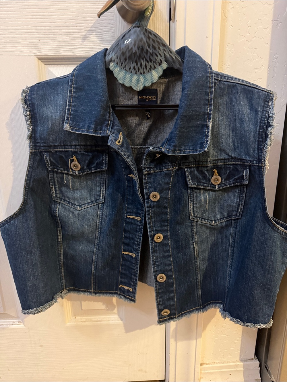Highway Jeans Denim Vest in Dark Blue